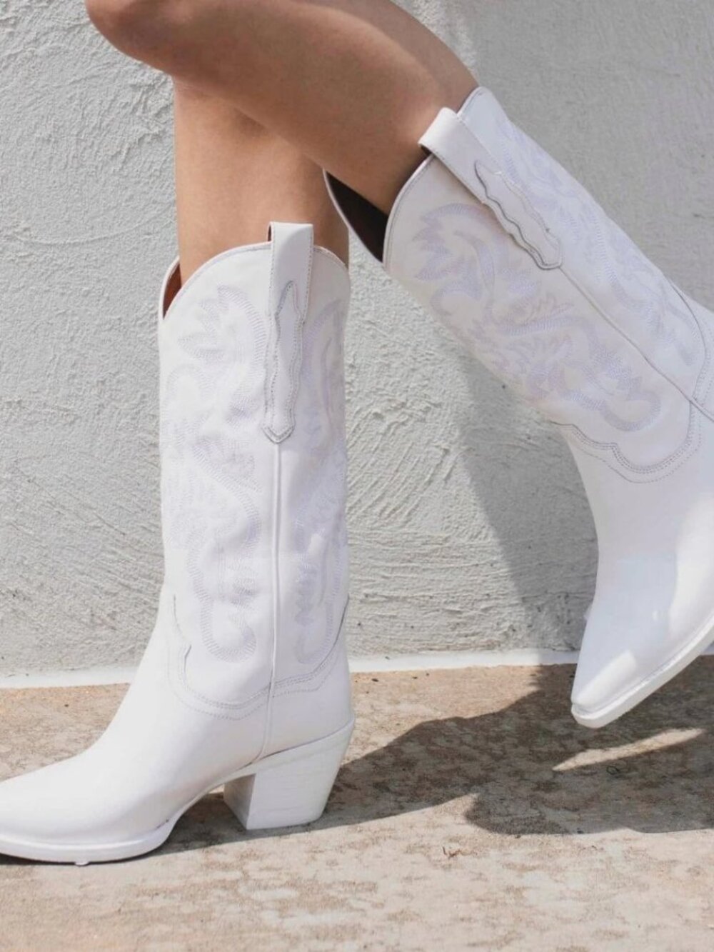 JEFFREY CAMPBELL Dagget Boot Boho Western Cowgirl Boots White 9.5 NWOB - Picture 6 of 16